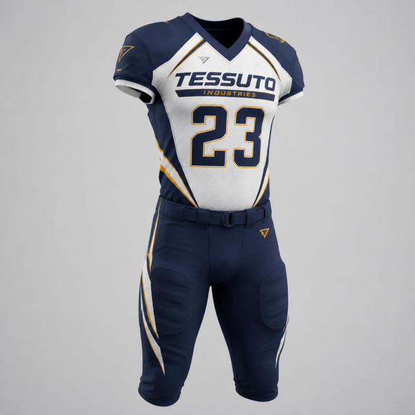 Elite Tessuto American Football Uniform Set - Navy/White