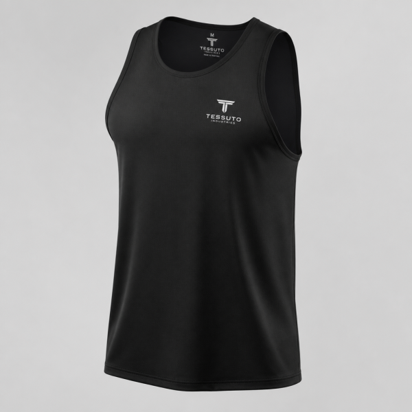 Elite Tessuto Men's Performance Tank Top - Black