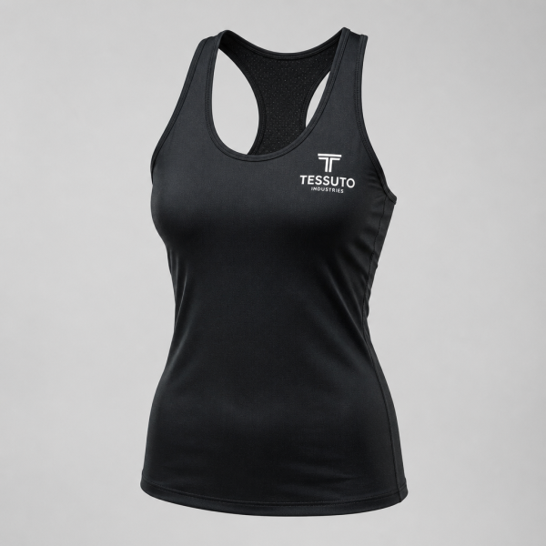 Elite Tessuto Women's Racerback Tank Top - Black