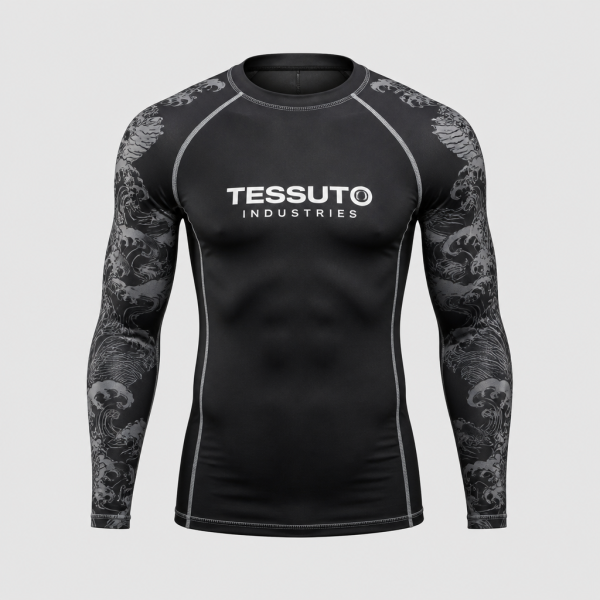 Elite Tessuto Men's Long Sleeve Compression Rash Guard