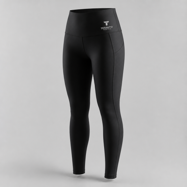 Elite Tessuto Women's High-Waisted Pocket Leggings - Black