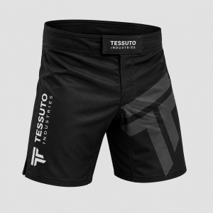 Elite Tessuto Men's MMA Grappling Shorts - Black
