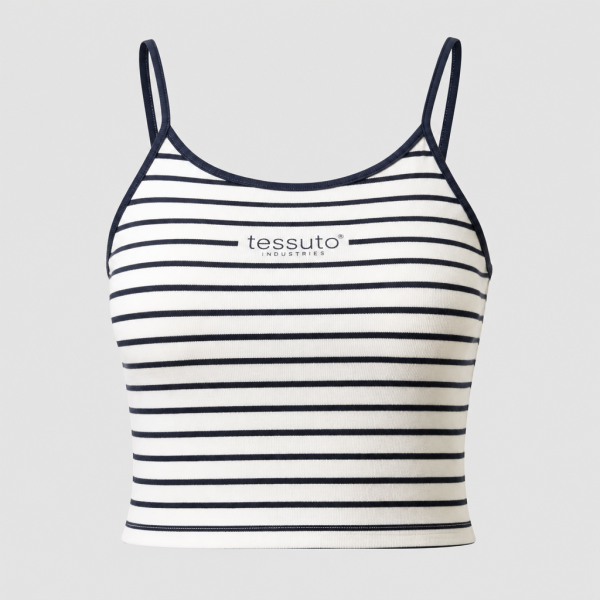 Elite Tessuto Women's Striped Cami Crop Top