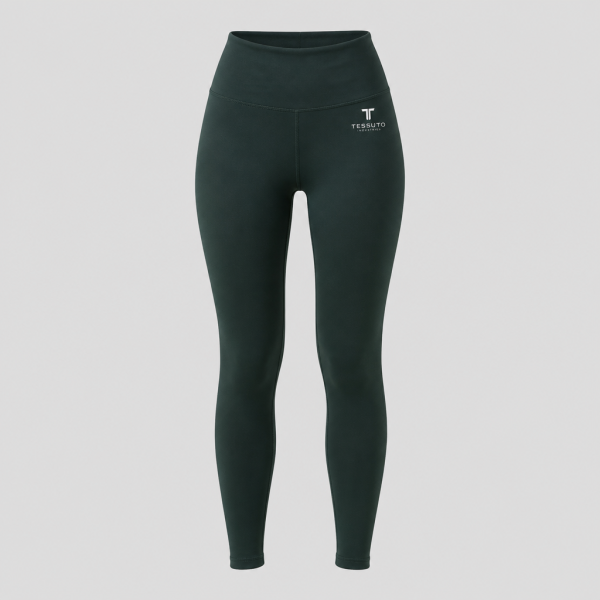 Elite Tessuto Women's High-Waisted Yoga Leggings - Forest Green