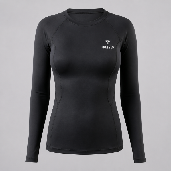 Elite Tessuto Women's Long Sleeve Compression Top - Black