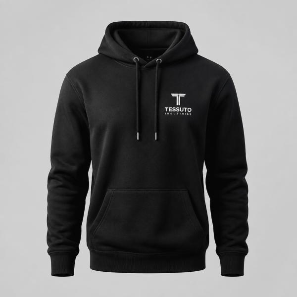 Elite Tessuto Men's Classic Pullover Hoodie - Black