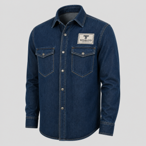 Elite Tessuto Men's Heritage Buttoned Denim Shirt - Medium-Dark Indigo
