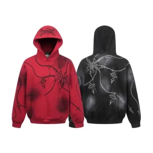 Custom Men's Acid Wash Oversized Fleece Hoodie