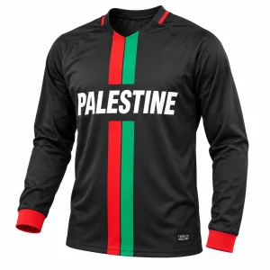 Custom Unisex Red Striped Polyester Soccer Jersey