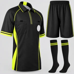 Custom Black Referee Uniform Set