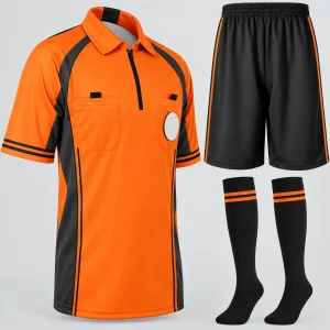 Custom Orange Referee Uniform Set