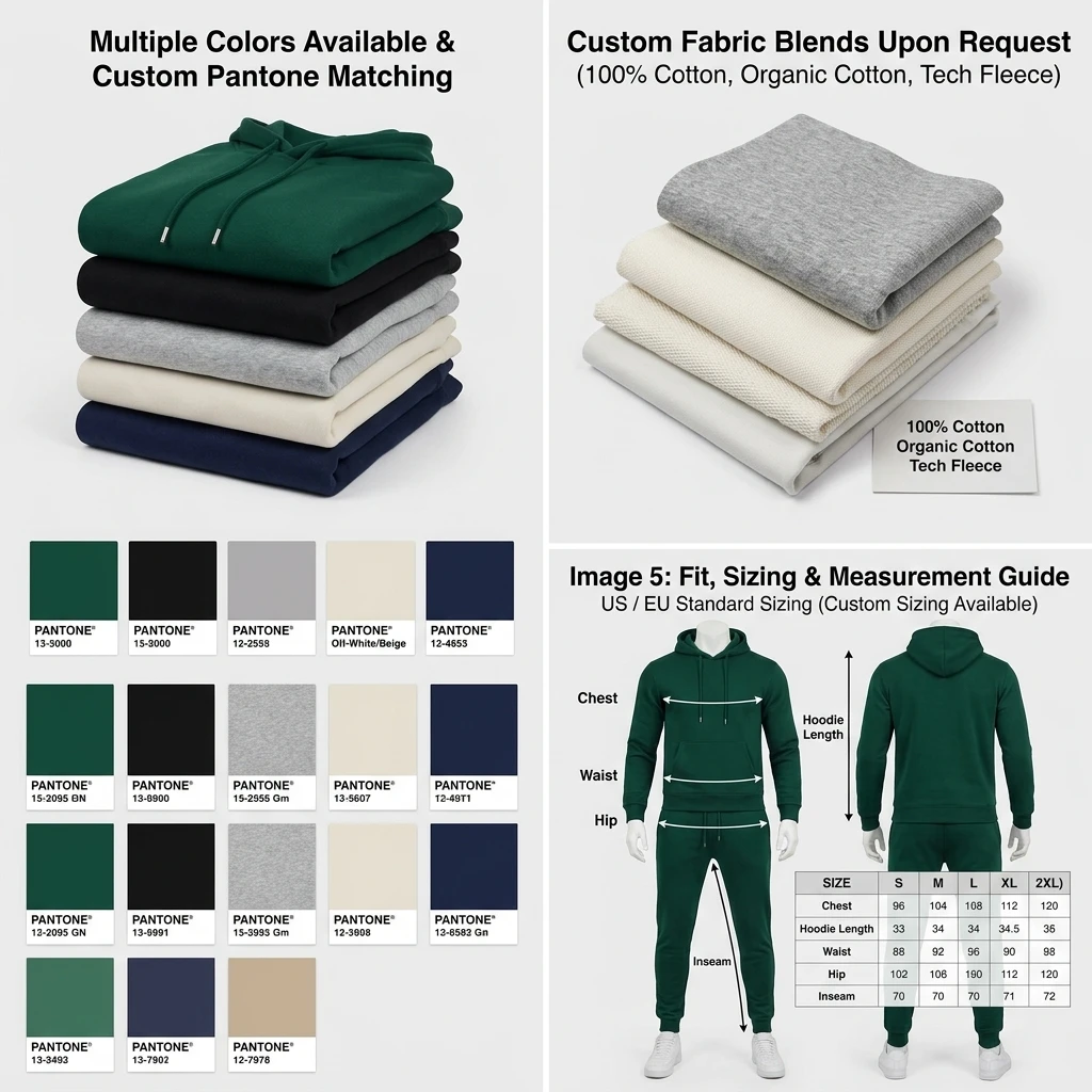 Custom Men's Oversized Cotton Training Tracksuit - Image 2