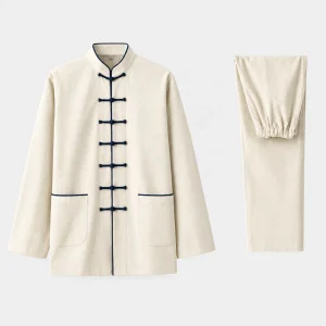 Custom Ivory Cotton Tai Chi Uniform