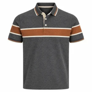 Custom Men's Charcoal Cotton Polo Shirt