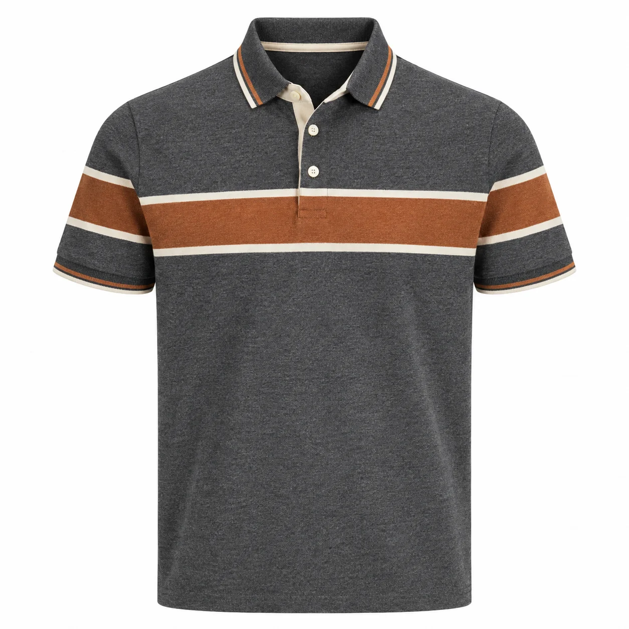 Custom Men's Charcoal Cotton Polo Shirt