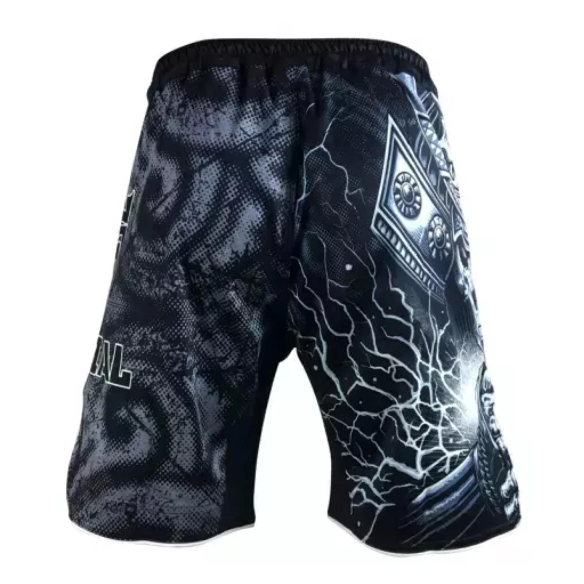 Custom Men's Black Polyester MMA Shorts - Image 2