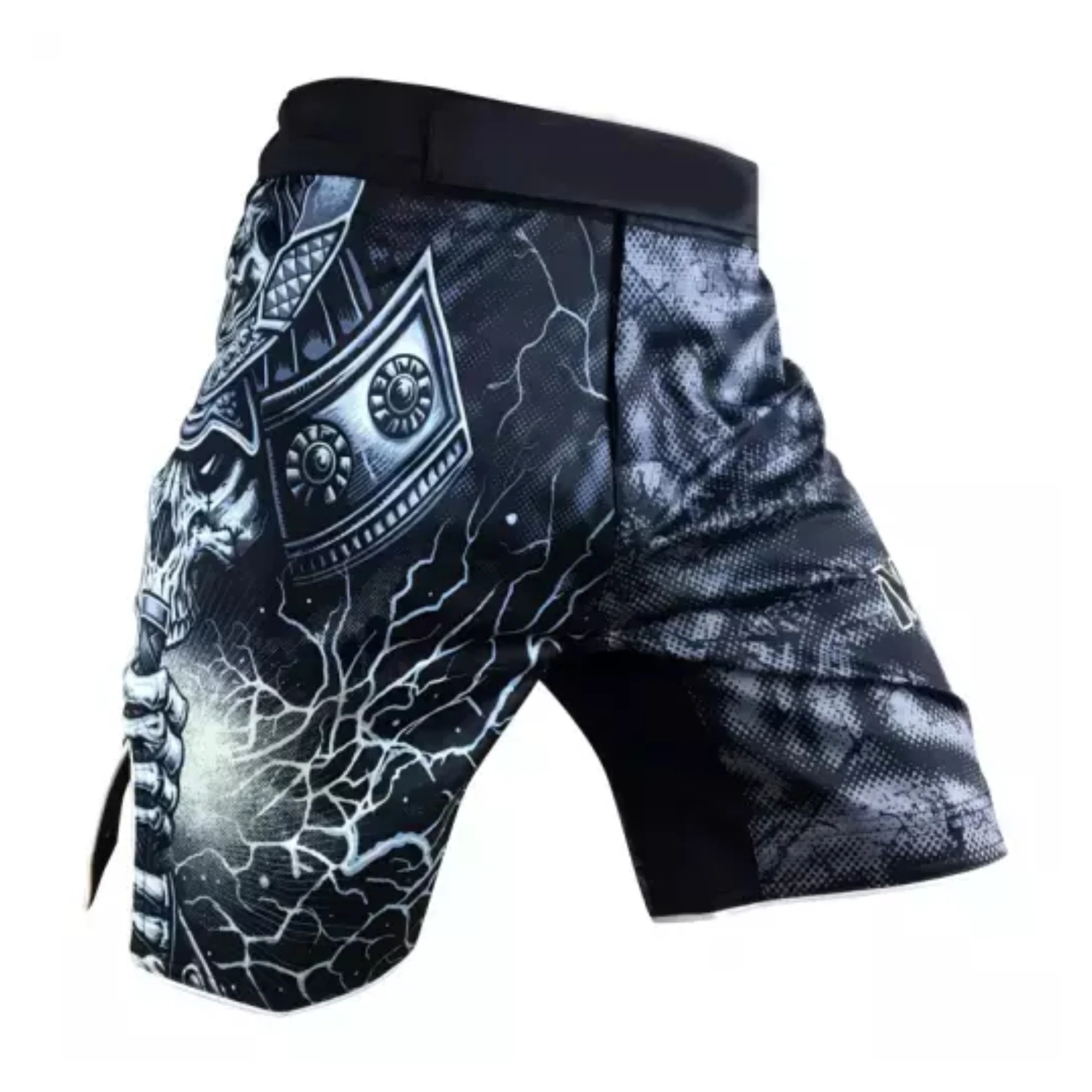 Custom Men's Black Polyester MMA Shorts