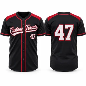 Custom Men's Black Polyester Softball Jersey