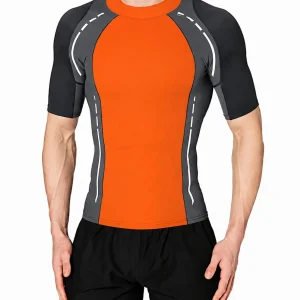 Custom Men's Short Sleeve Swim Rash Guard