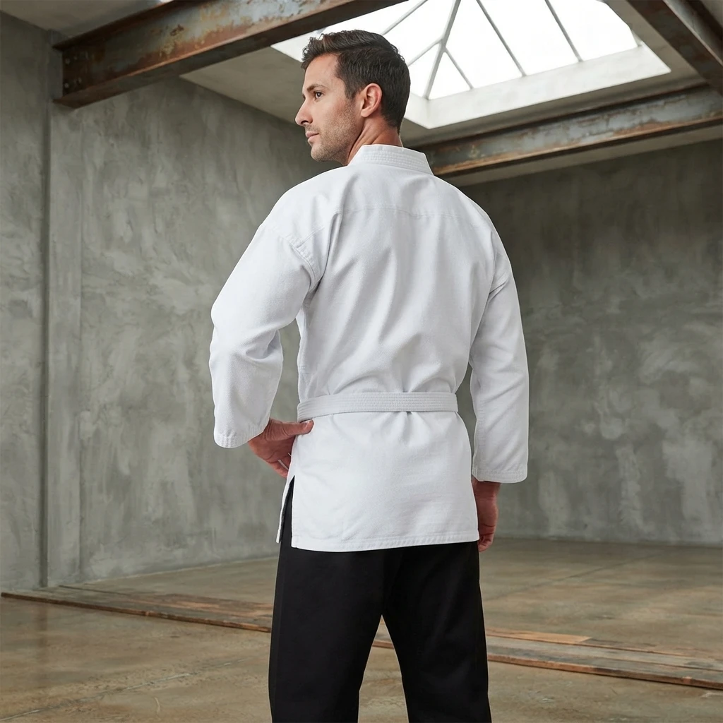Custom Grey Cotton Judo Gi - Image 2