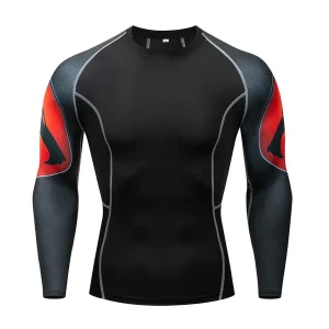 Custom Men's Polyester Long Sleeve Rash Guard