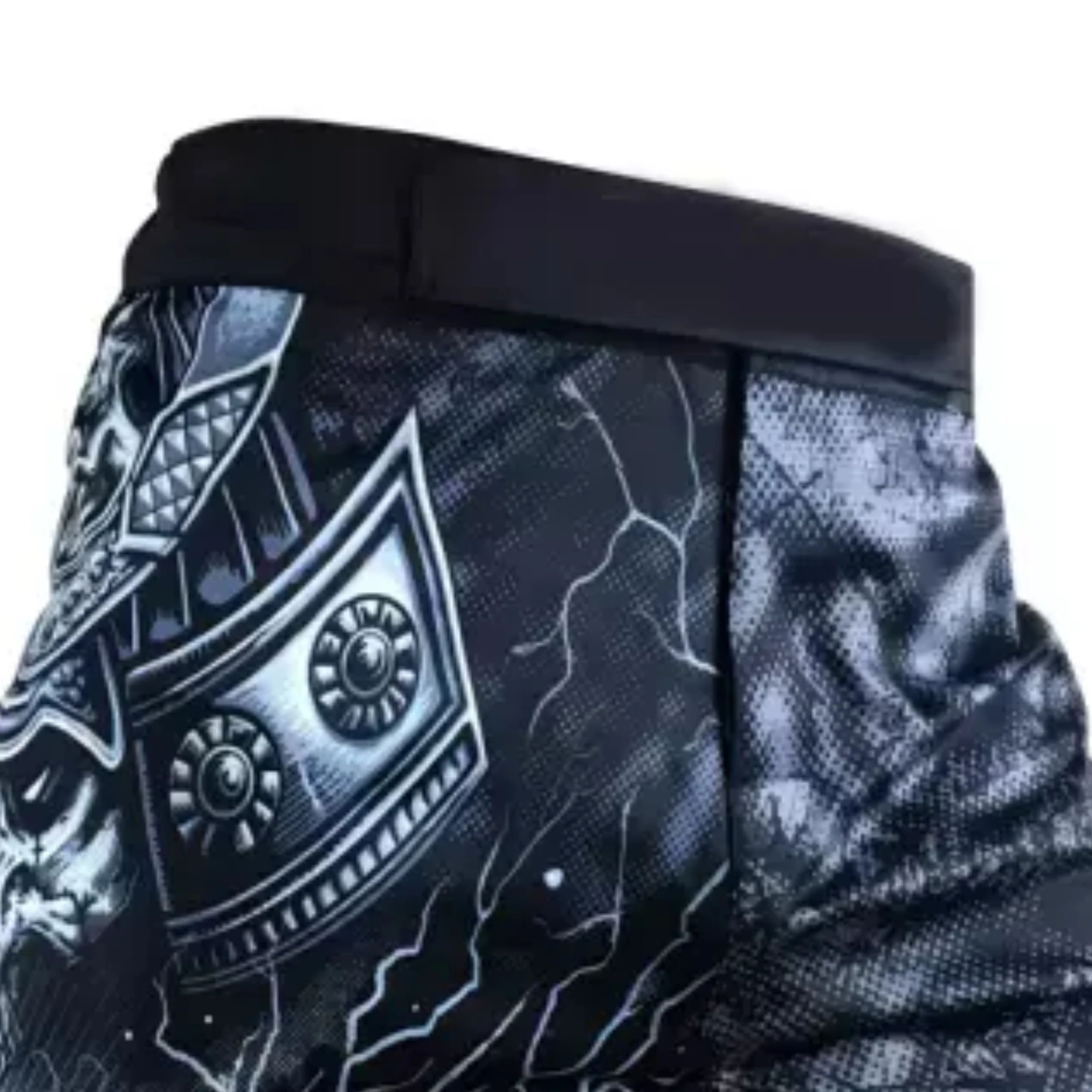 Custom Men's Black Polyester MMA Shorts - Image 3