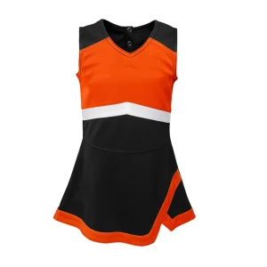 Custom Color Block Polyester Cheerleading Uniform