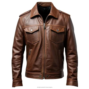 Custom Men's Leather Motorcycle Jacket