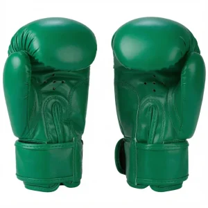 Custom Green Leather Boxing Gloves