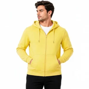 Custom Men's Orange Zip Hoodie