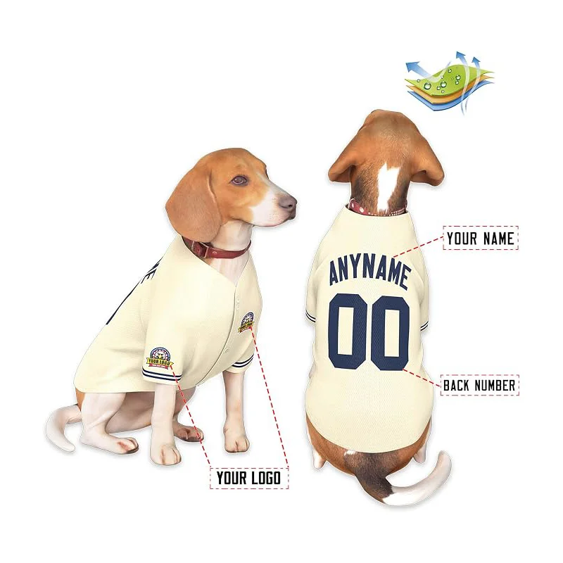 Custom Polyester Pet Baseball Jersey - Image 2