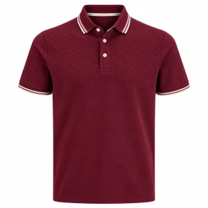Custom Men's Burgundy Cotton Polo Shirt