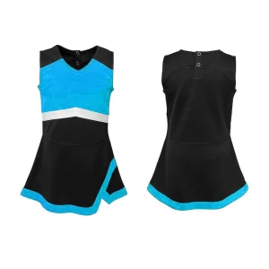 Custom Chevron Knit Color Block Polyester Cheerleading Uniform