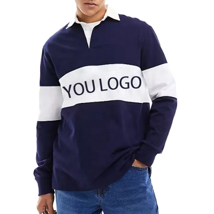 Custom Men's Oversized Color Block Polo Shirt