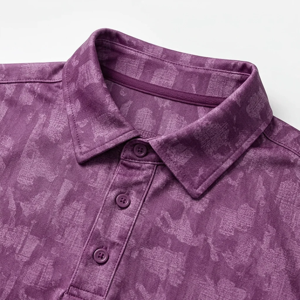Custom Men's Camo Print Polo Shirt - Image 2