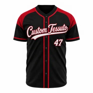 Custom Men's Black Polyester Baseball Jersey