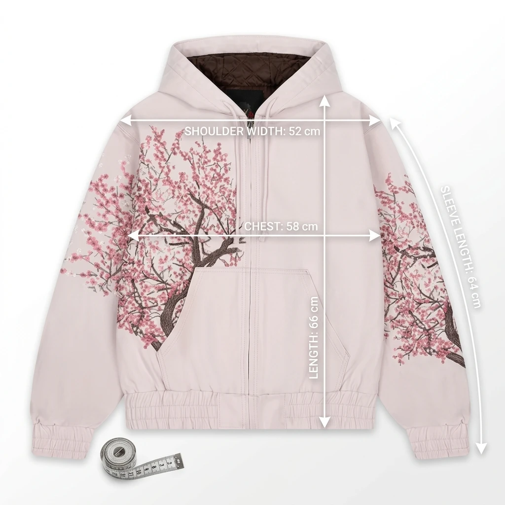 Custom Oversized Embroidered Zip Hoodie - Image 3