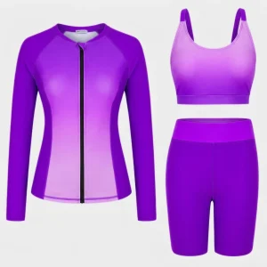 Custom Women's Long Sleeve Swim Rash Guard Set