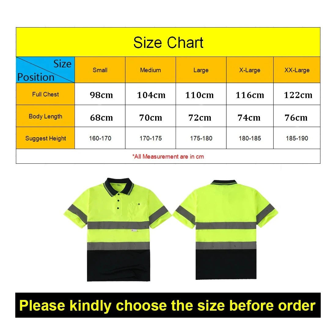 Custom Unisex Cotton High Visibility Work Shirt - Image 3