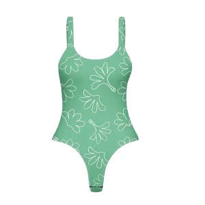 Custom Women's Green Swimsuit