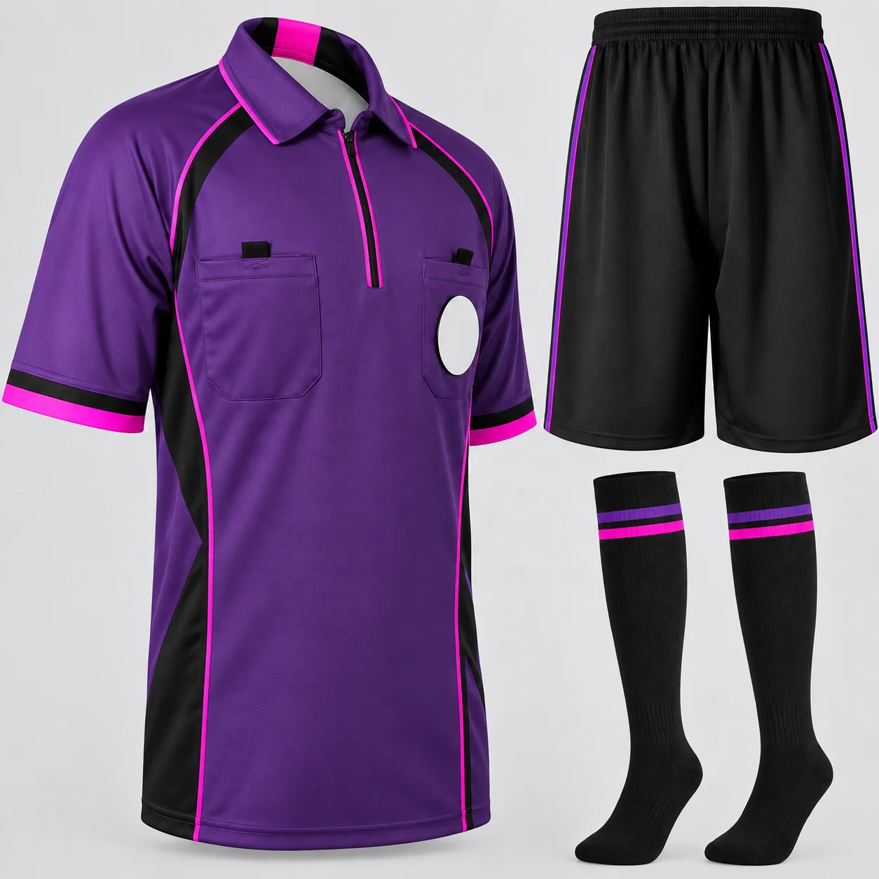 Custom Purple Referee Uniform Set