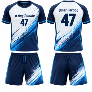 Custom Men's White Polyester Soccer Uniform Set