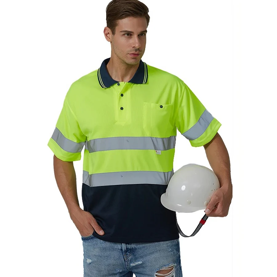 Custom Unisex Cotton High Visibility Work Shirt - Image 2