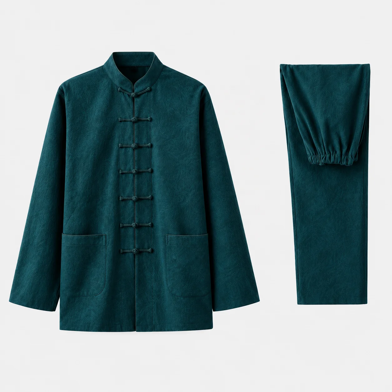 Custom Teal Cotton Tai Chi Uniform