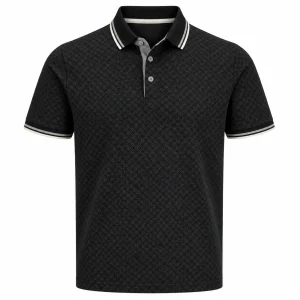 Custom Men's Black Cotton Polo Shirt