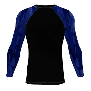 Custom Unisex Blue Camo Print Cotton Soccer Jersey