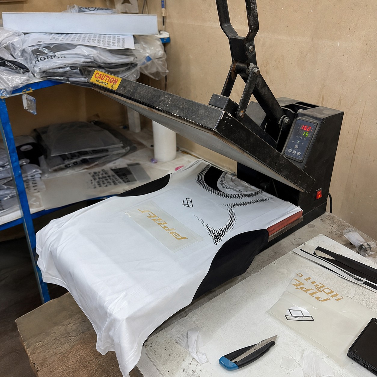 Heat-transfer production at the Tessuto Industry workshop